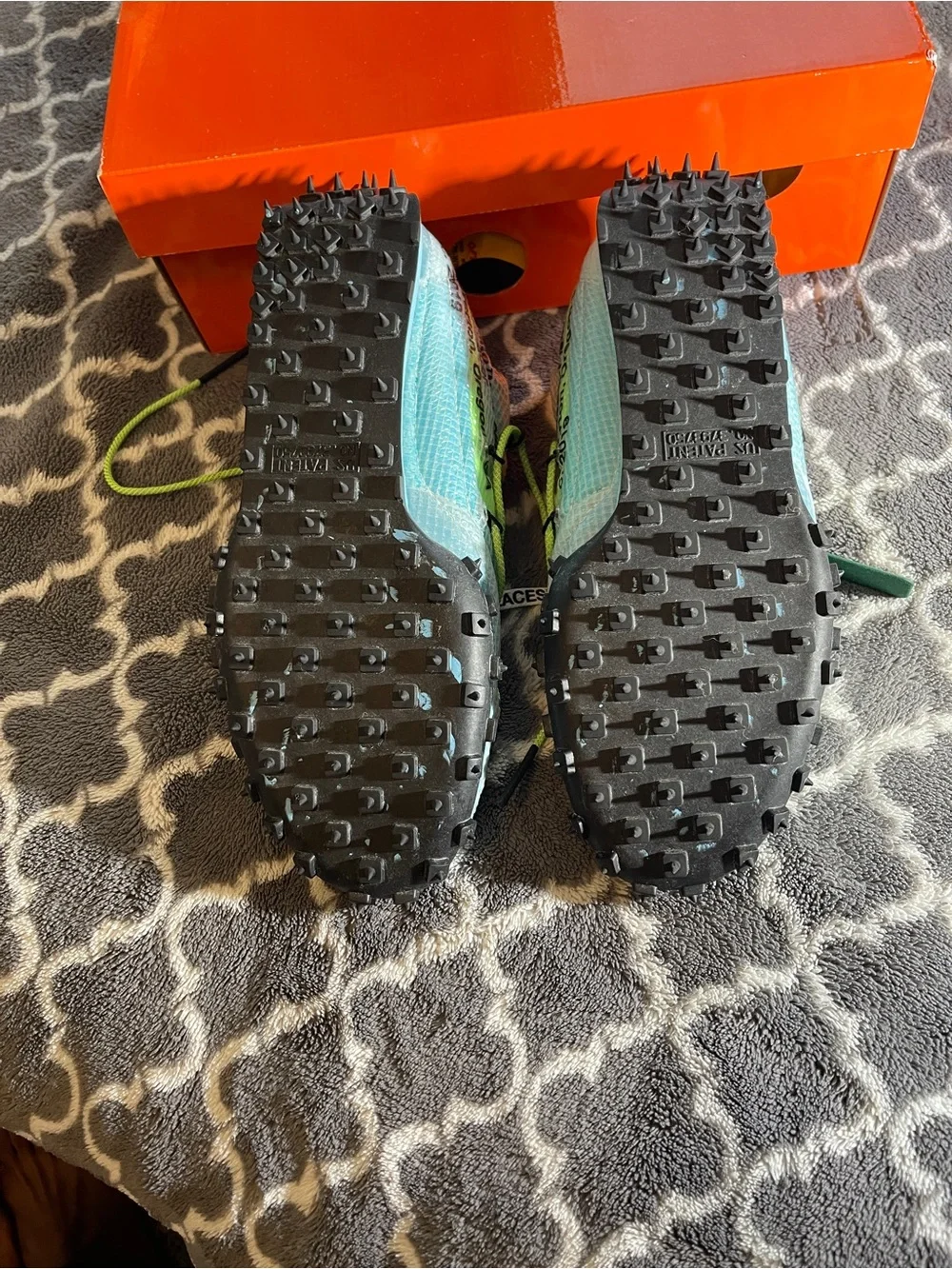 Nike Off White Waffle Racer - Green/Blue